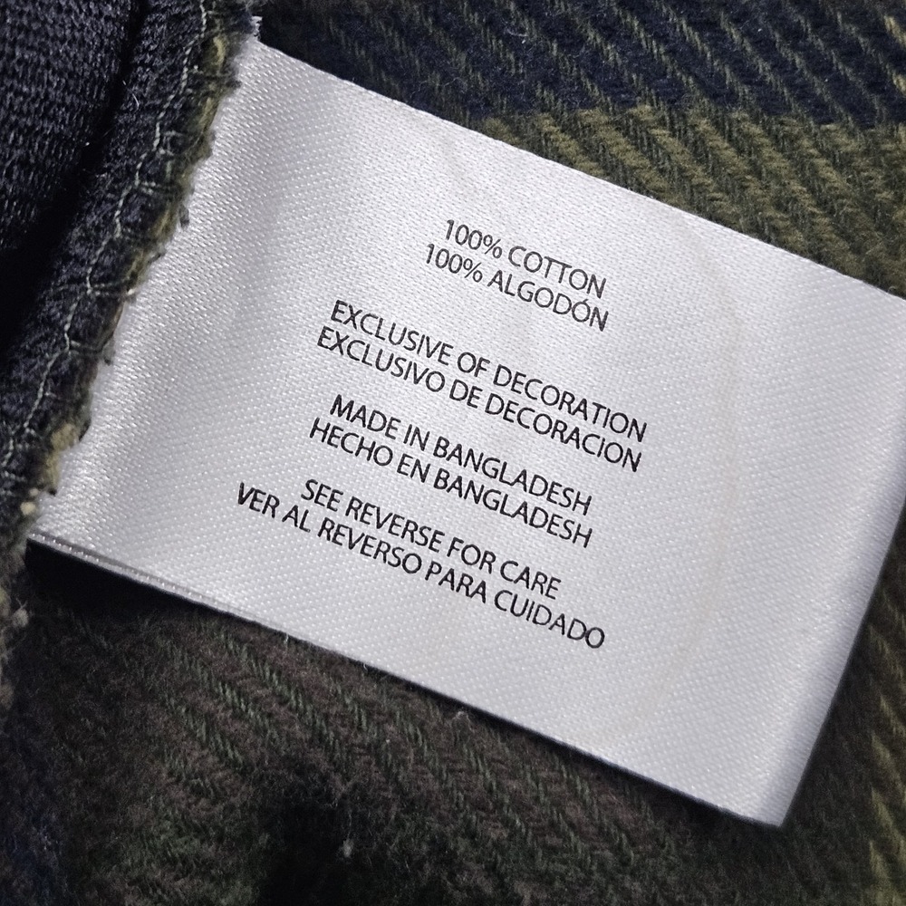 Orvis‎ Flannel Shirt Mens XL Green Plaid Cotton Button Down Outdoor Casual L/S - Picture 4 of 7